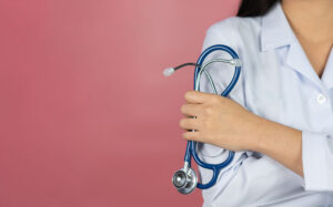 nurse holding a stethoscope